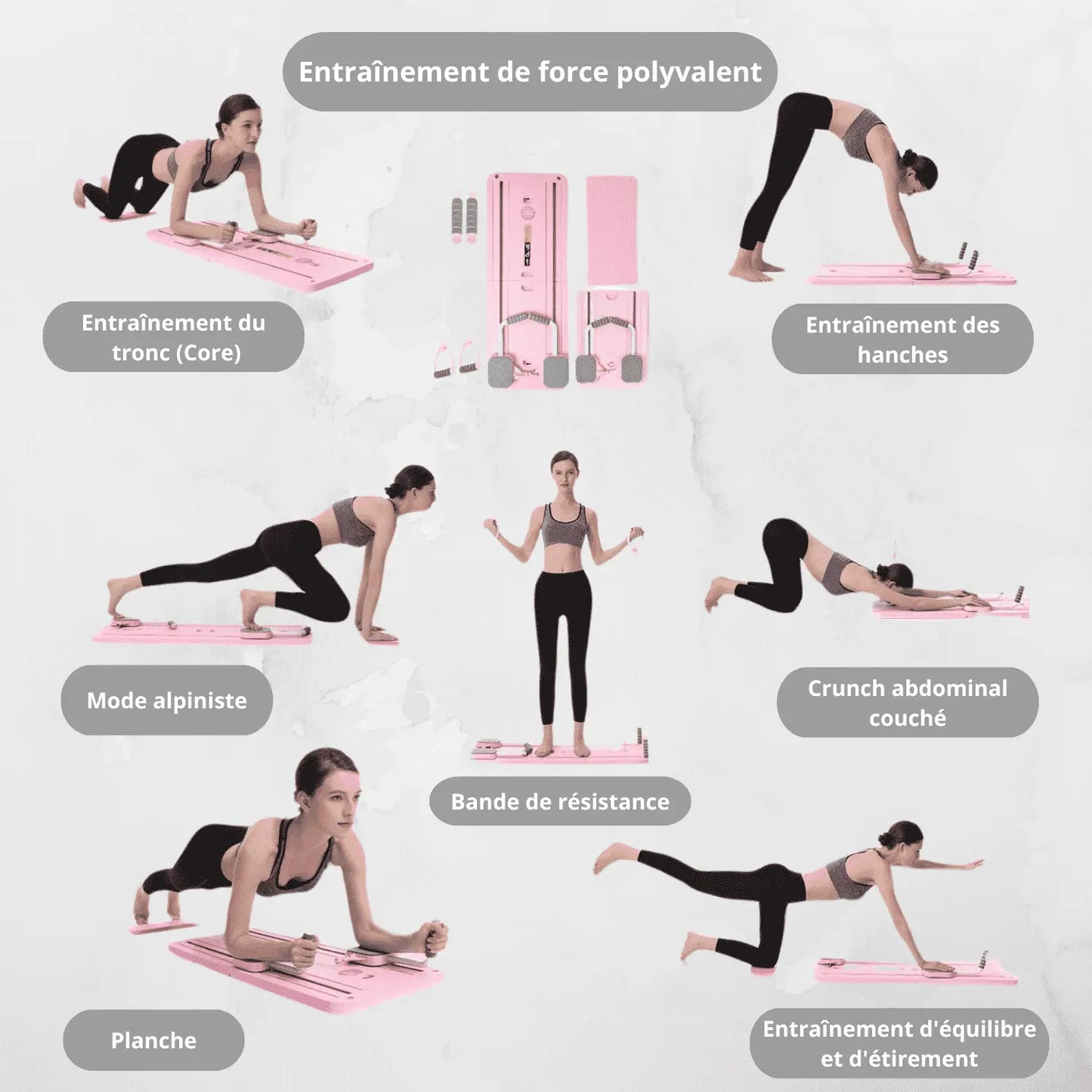 Fitzeo™ Planche de Fitness Multifonction